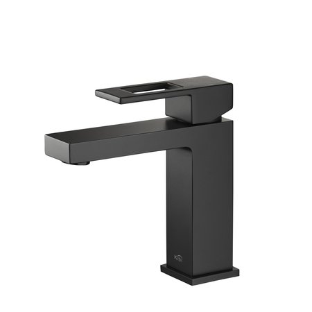 Kibi Cubic Single Handle Bathroom Vanity Sink Faucet KBF1002MB